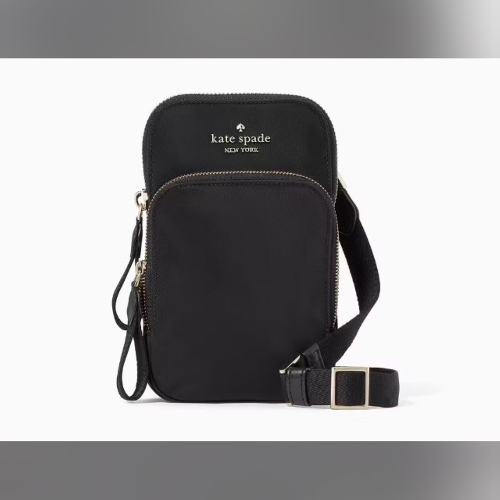 Kate Spade Black Messenger Bag with Adjustable Strap.Brand New.